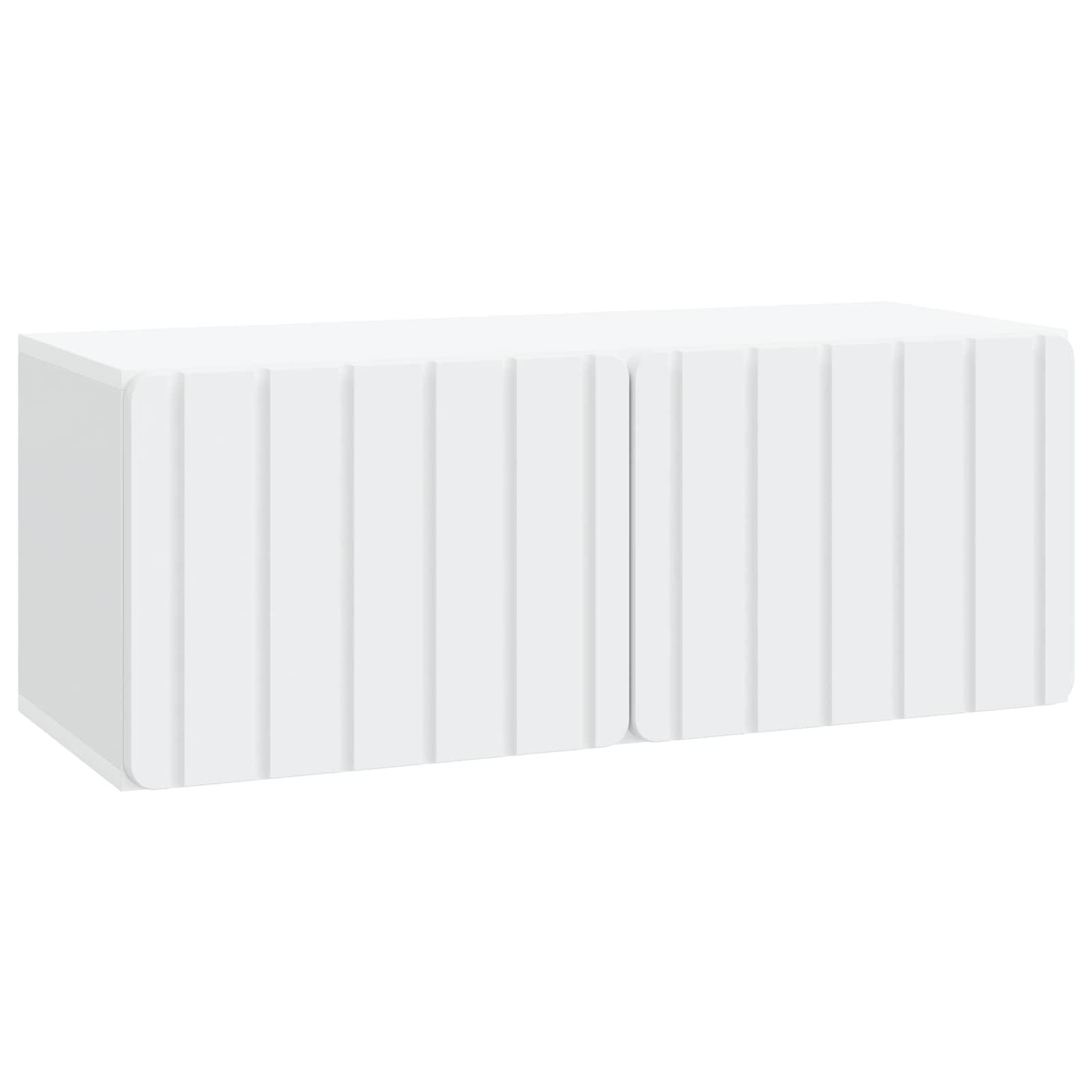 Wandmontierter TV-Schrank 78,5 x 31 x 30 cm Weiß Holzwerkstoff