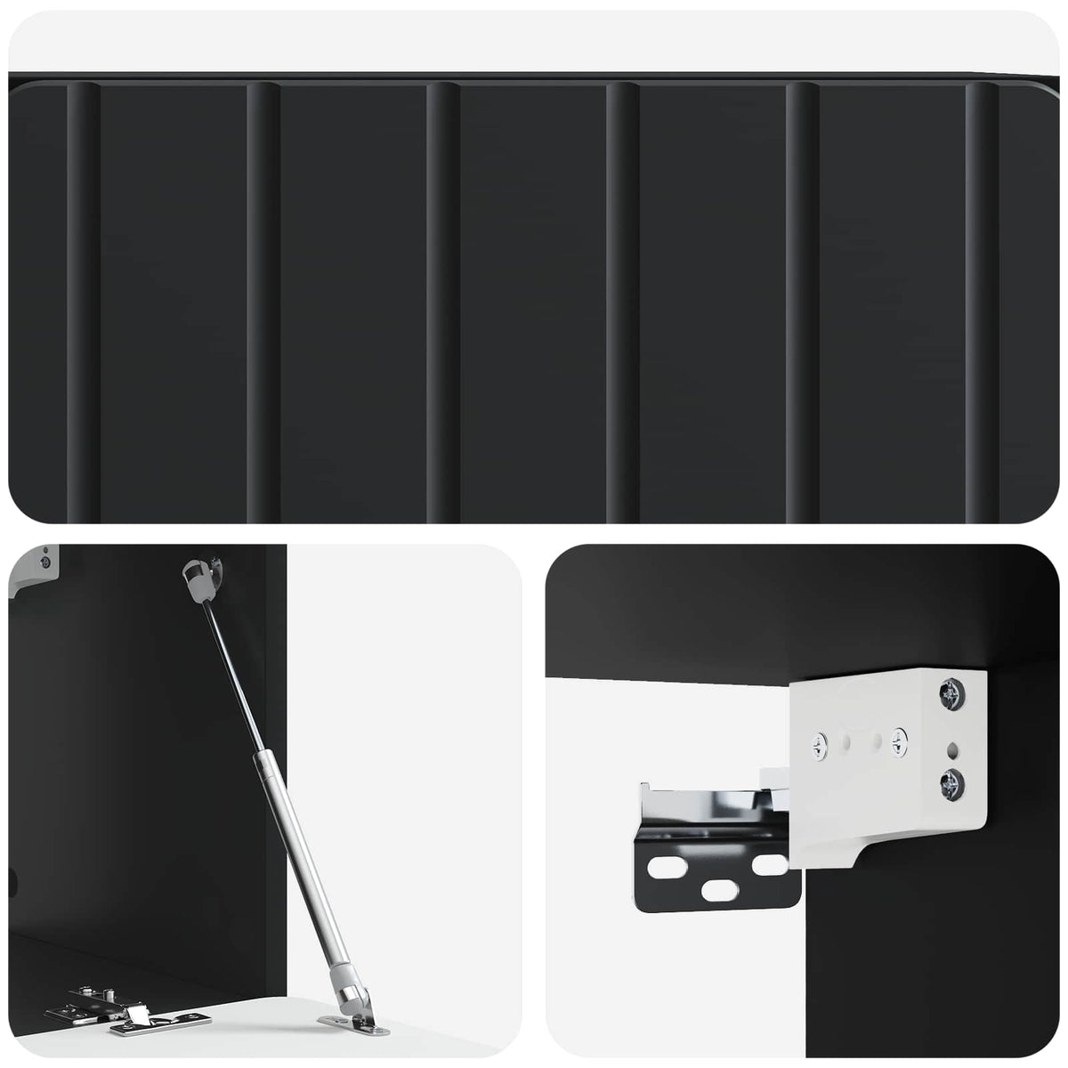 Wandmontierter TV-Schrank 78,5 x 31 x 30 cm Schwarz