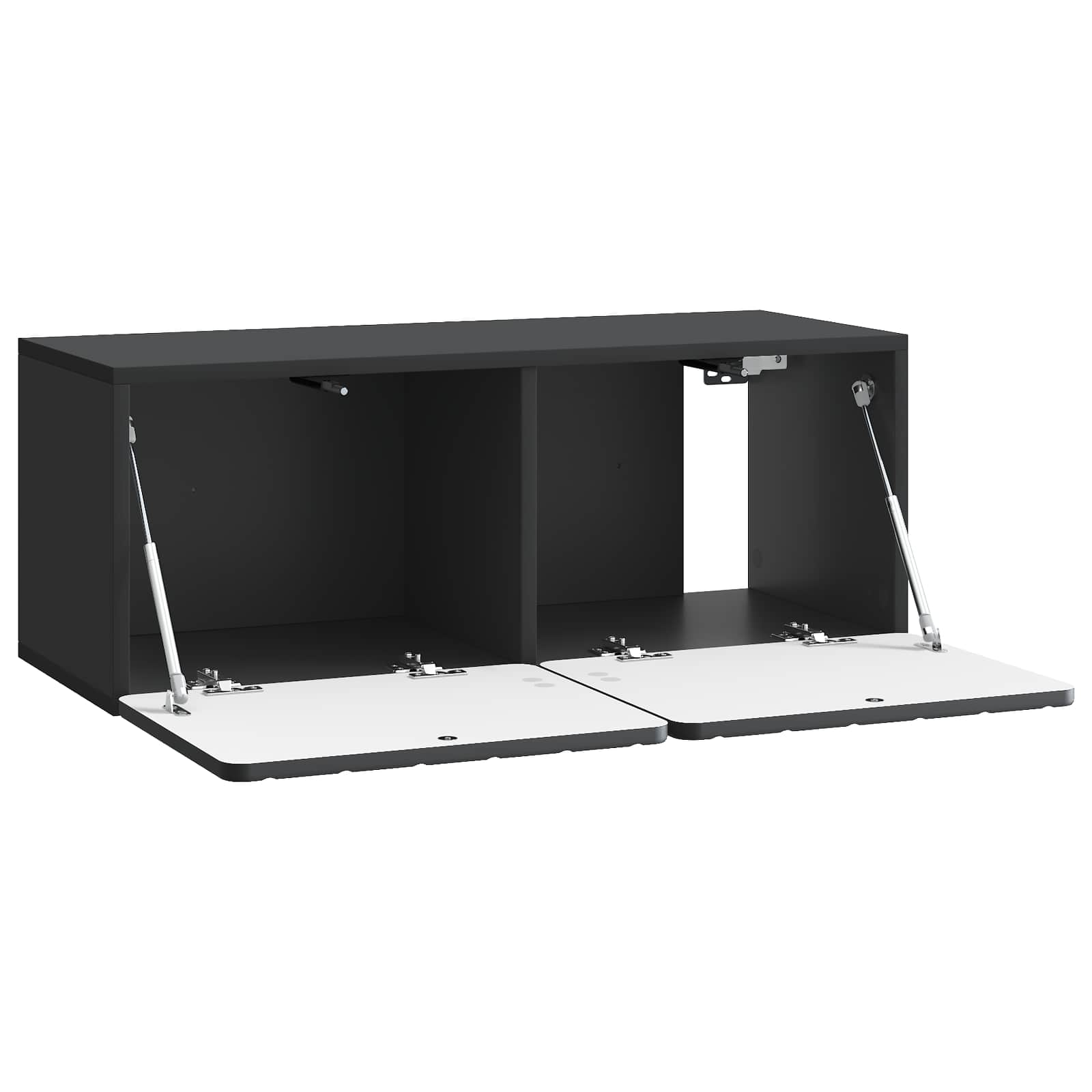 Wandmontierter TV-Schrank 78,5 x 31 x 30 cm Schwarz