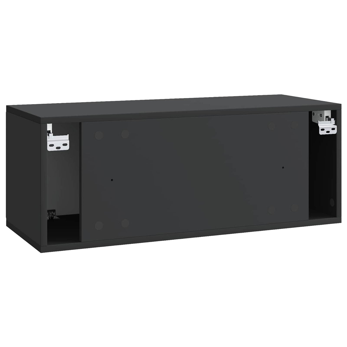 Wandmontierter TV-Schrank 78,5 x 31 x 30 cm Schwarz