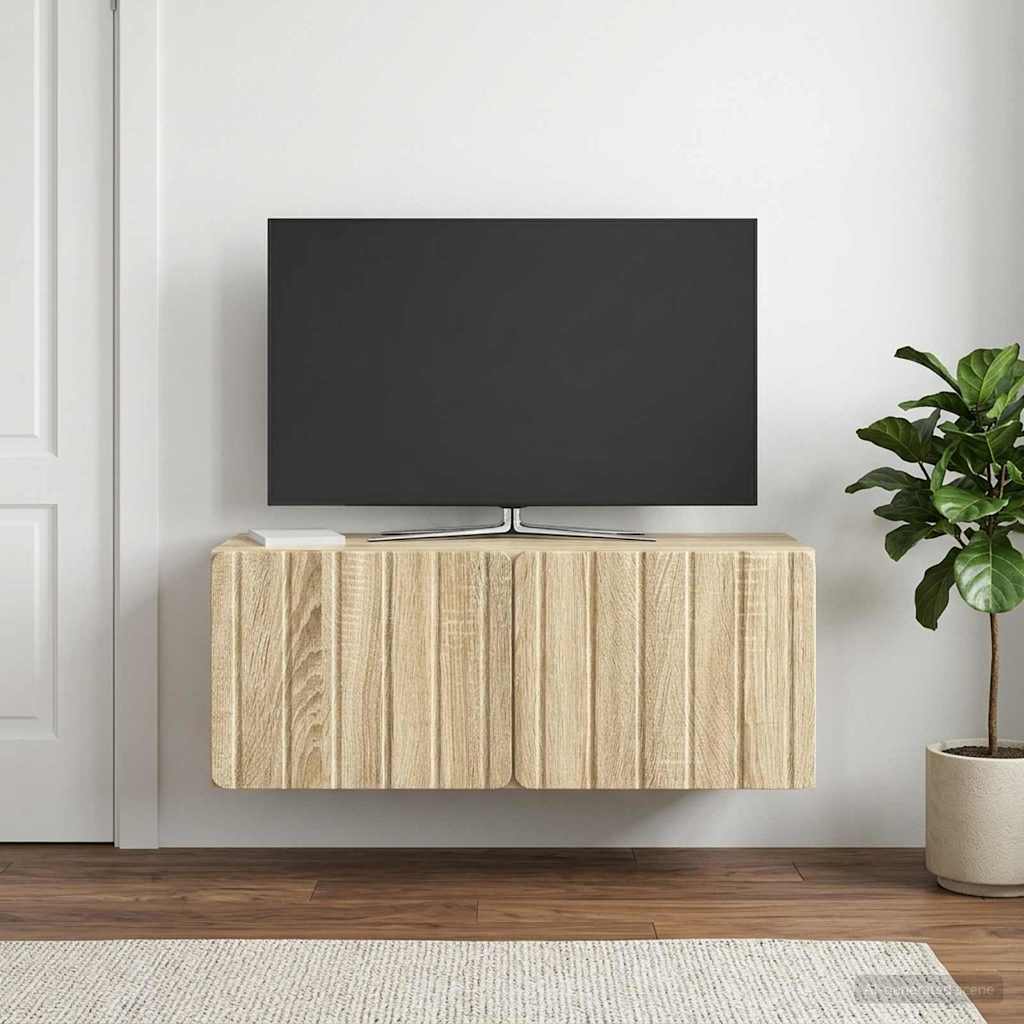 Wandmontierter TV-Schrank 78,5 x 31 x 30 cm Sonoma-Eiche