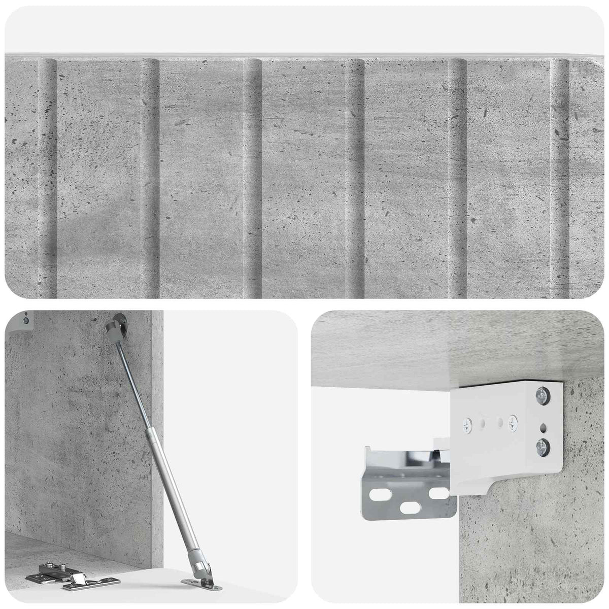 Wandmontierter TV-Schrank 78,5 x 31 x 30 cm Betongrau