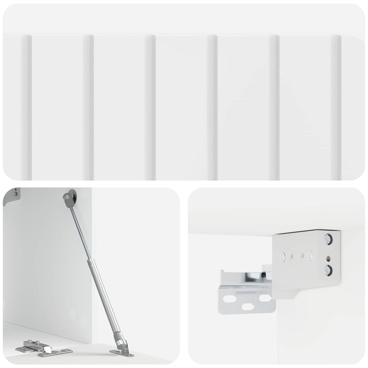 Wandmontierter TV-Schrank 78,5 x 31 x 30 cm Hochglanz Weiß