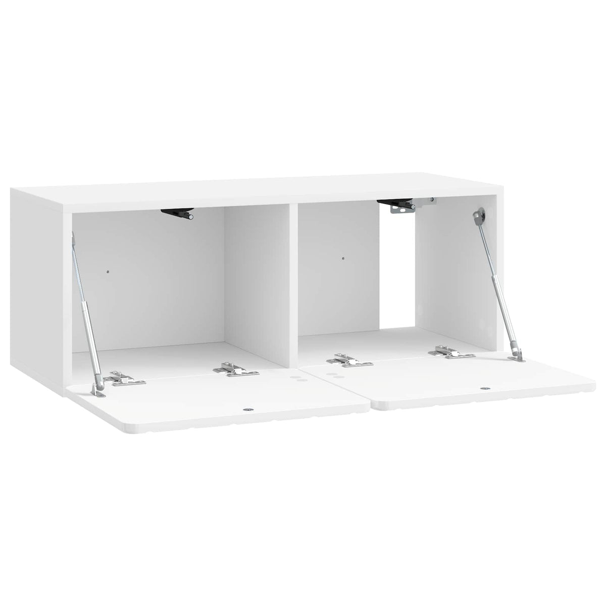 Wandmontierter TV-Schrank 78,5 x 31 x 30 cm Hochglanz Weiß