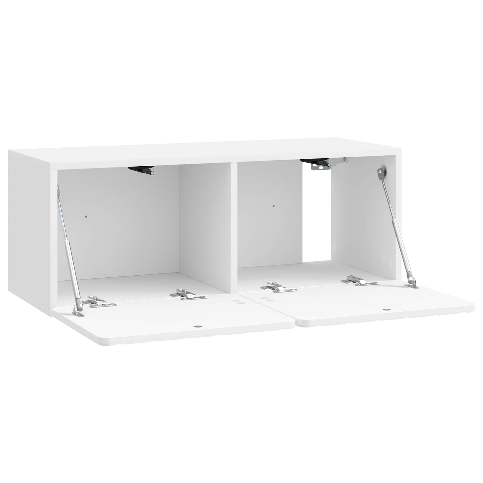 Wandmontierter TV-Schrank 78,5 x 31 x 30 cm Hochglanz Weiß