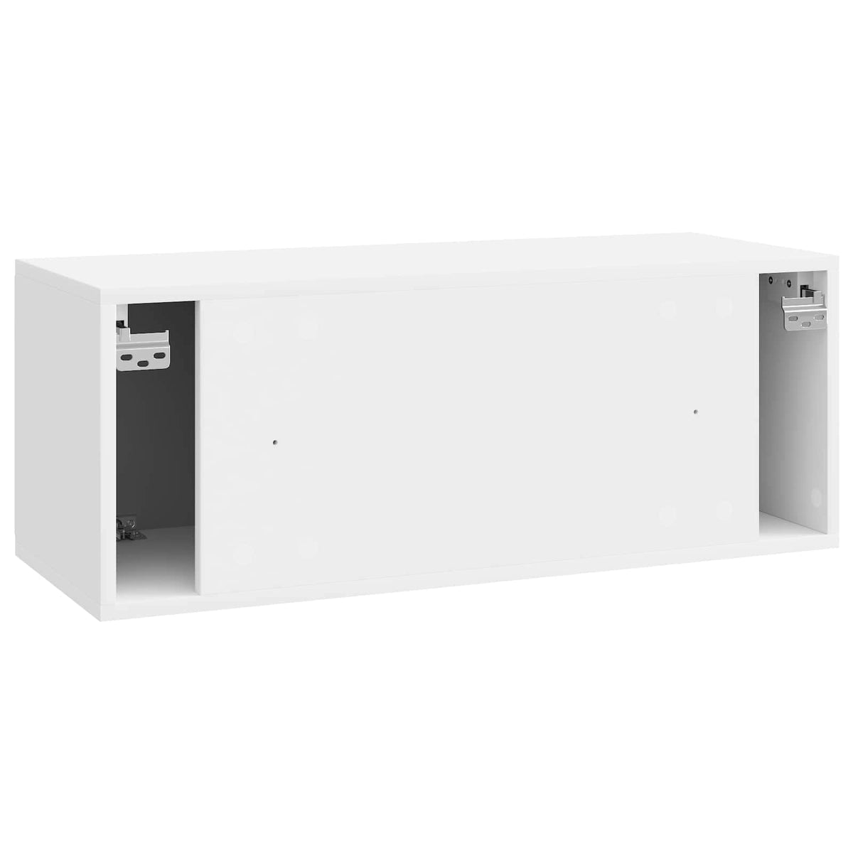 Wandmontierter TV-Schrank 78,5 x 31 x 30 cm Hochglanz Weiß