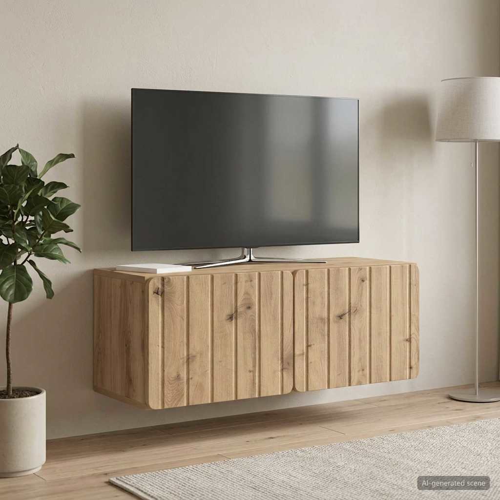 Wandmontierter TV-Schrank 78,5 x 31 x 30 cm Artisan-Eiche