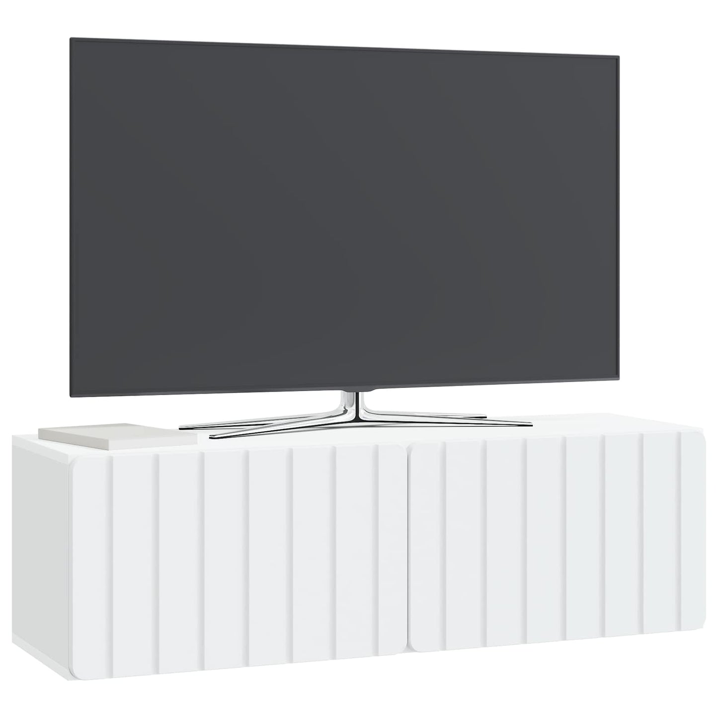 Wandmontierter TV-Schrank 98 x 31 x 30 cm Weiß Holzwerkstoff