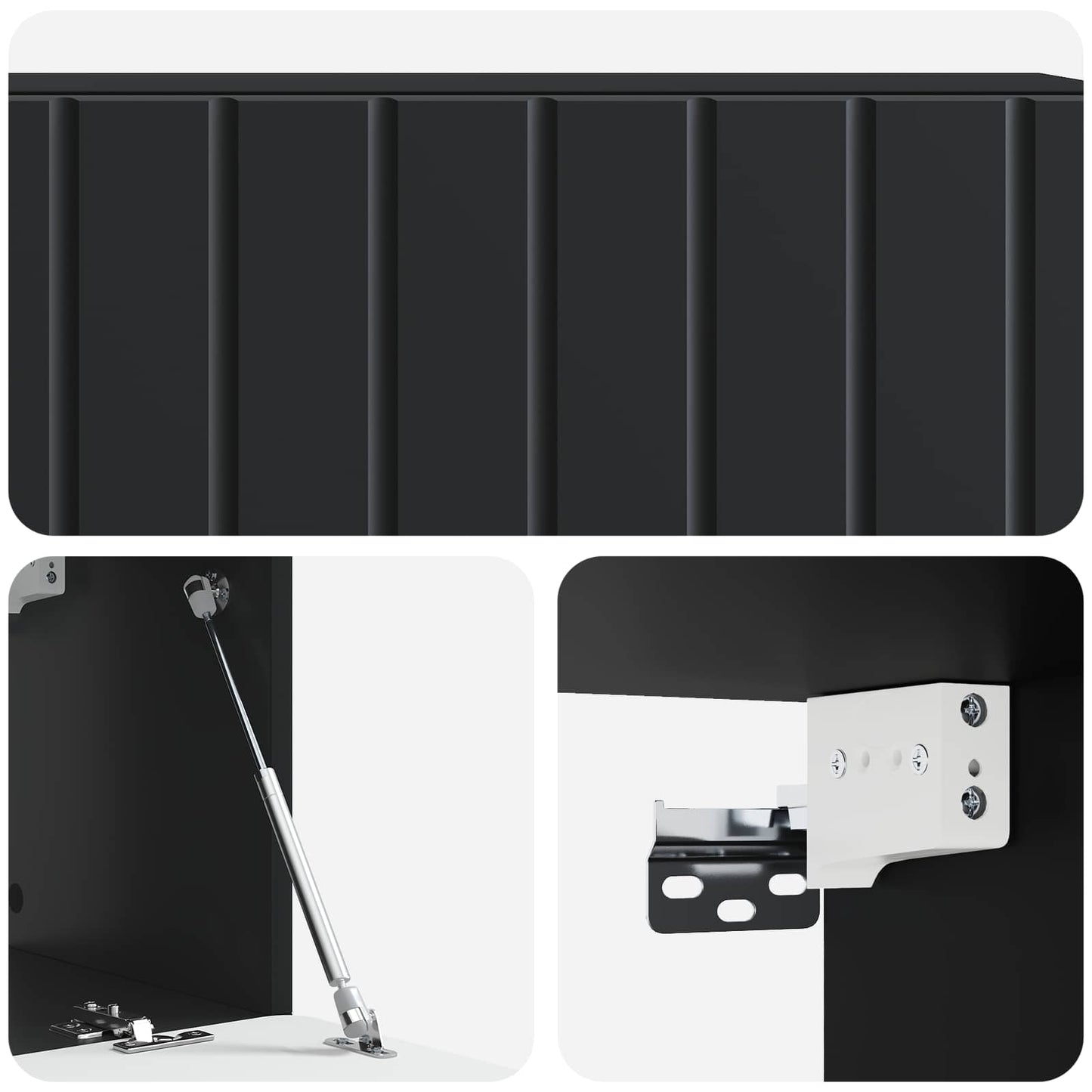 Wandmontierter TV-Schrank 98 x 31 x 30 cm Schwarz Holzwerkstoff