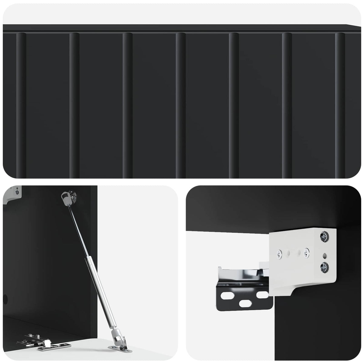 Wandmontierter TV-Schrank 98 x 31 x 30 cm Schwarz Holzwerkstoff
