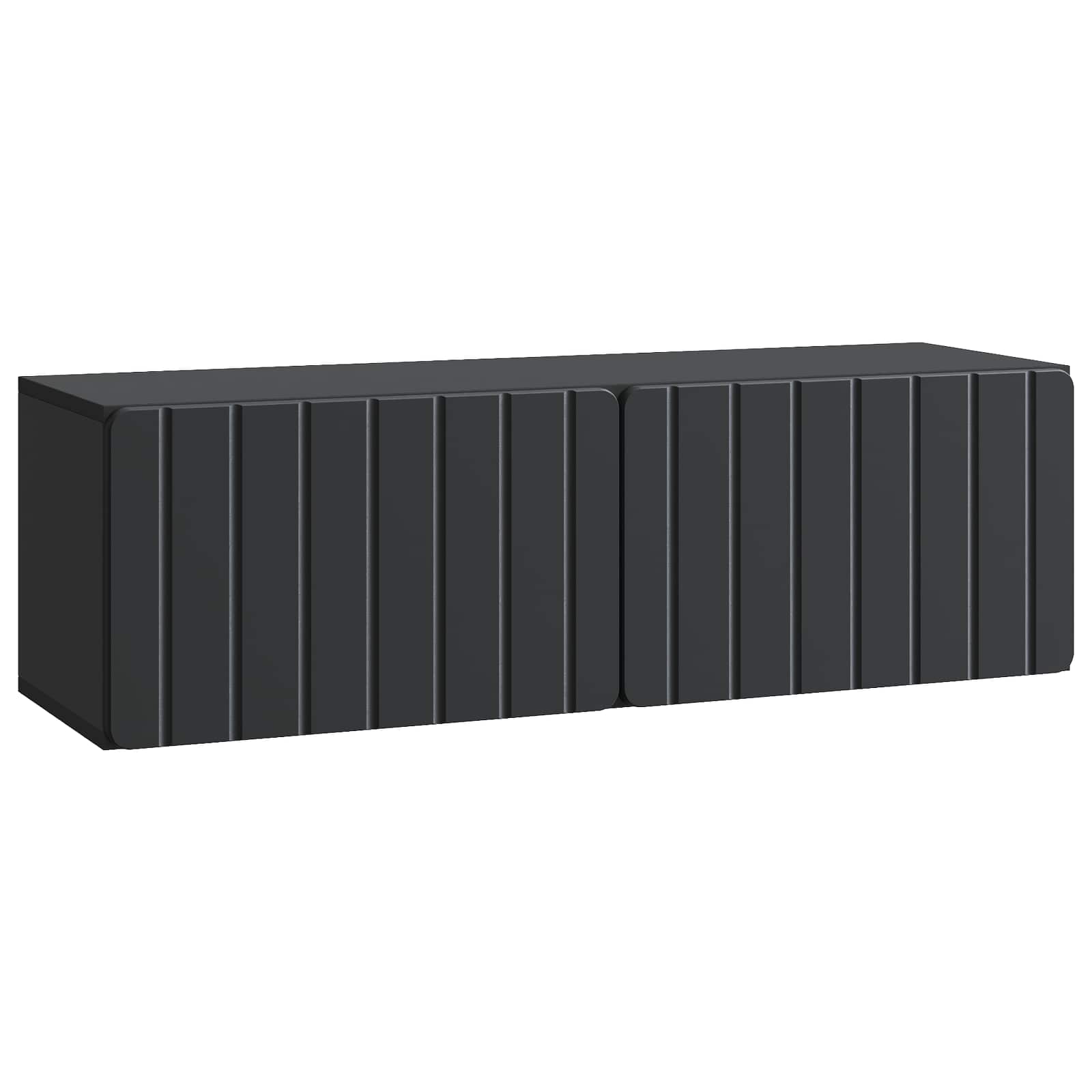 Wandmontierter TV-Schrank 98 x 31 x 30 cm Schwarz Holzwerkstoff