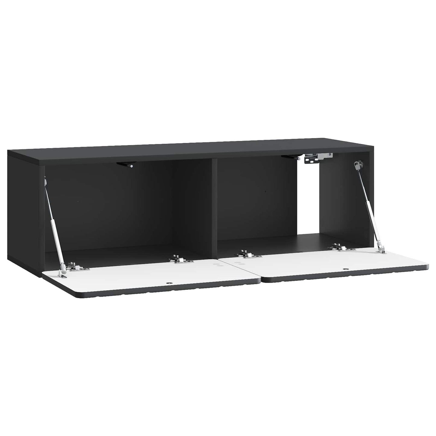 Wandmontierter TV-Schrank 98 x 31 x 30 cm Schwarz Holzwerkstoff