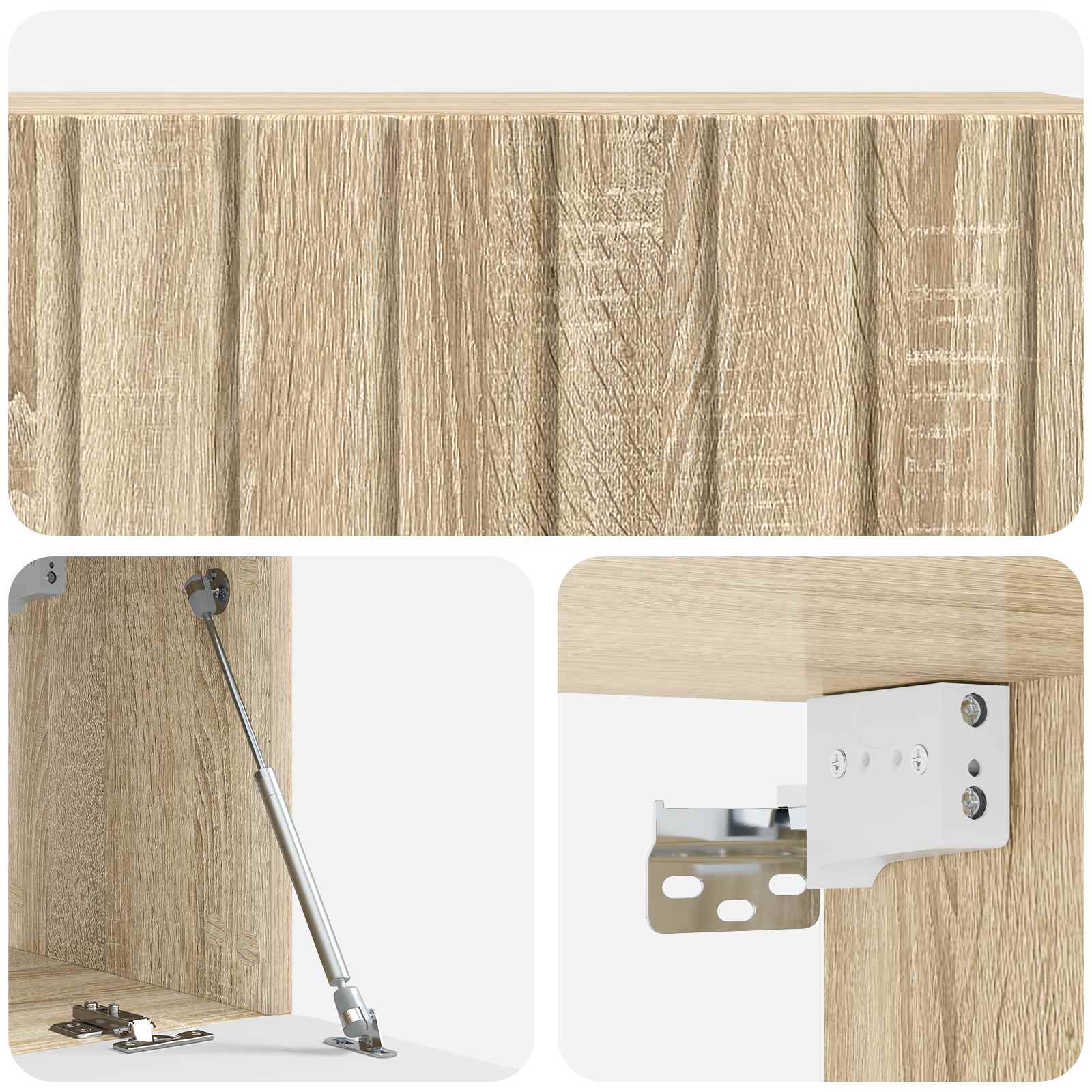 Wandmontierter TV-Schrank 98 x 31 x 30 cm Sonoma-Eiche