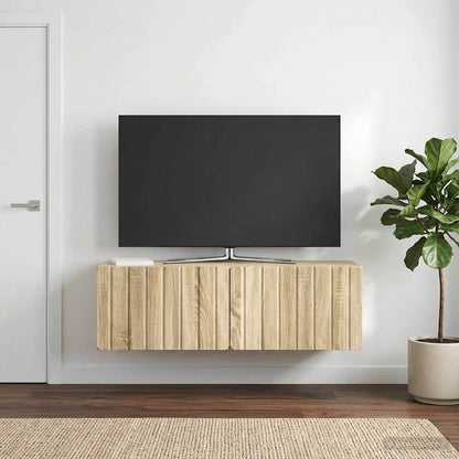 Wandmontierter TV-Schrank 98 x 31 x 30 cm Sonoma-Eiche