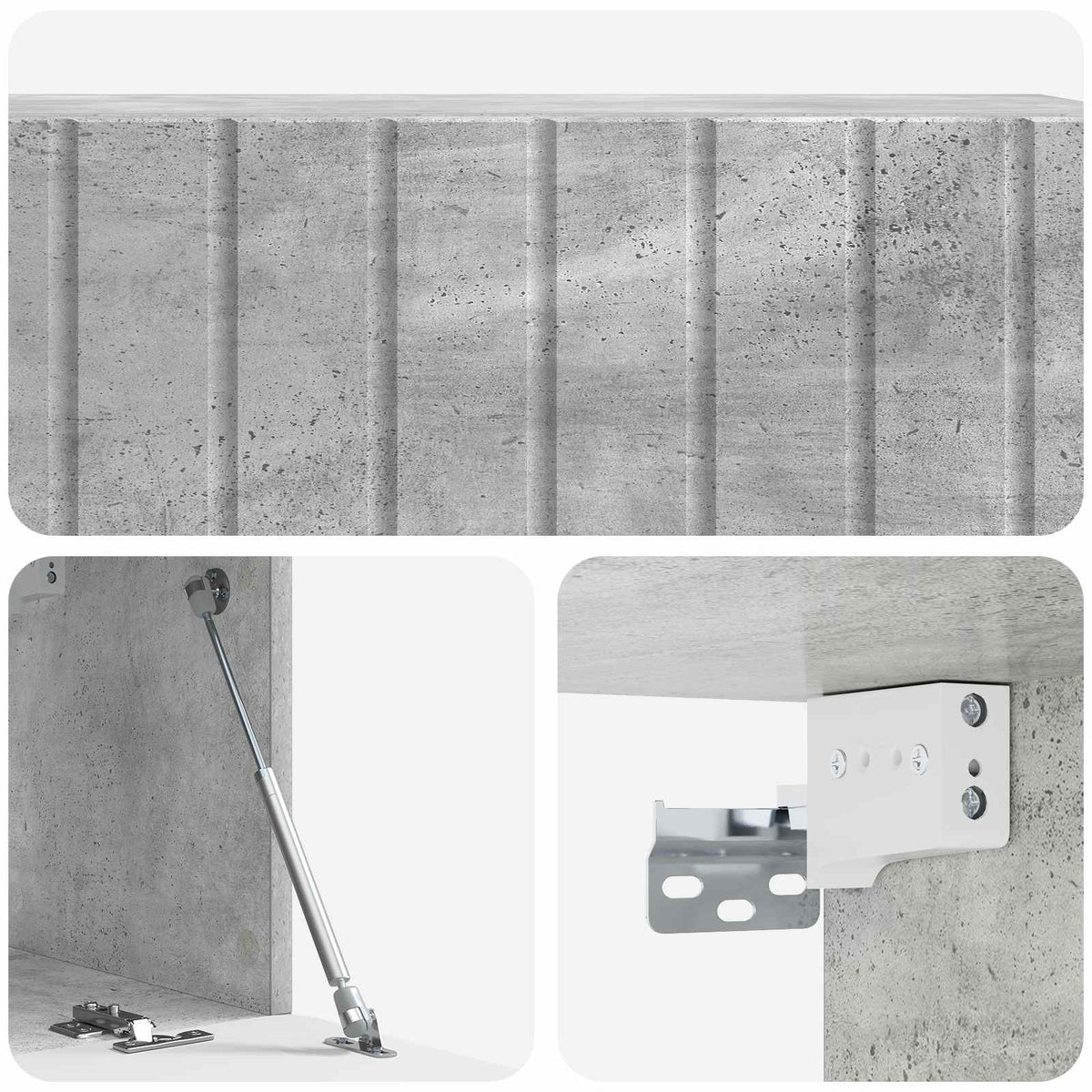 Wandmontierter TV-Schrank 98 x 31 x 30 cm Betongrau