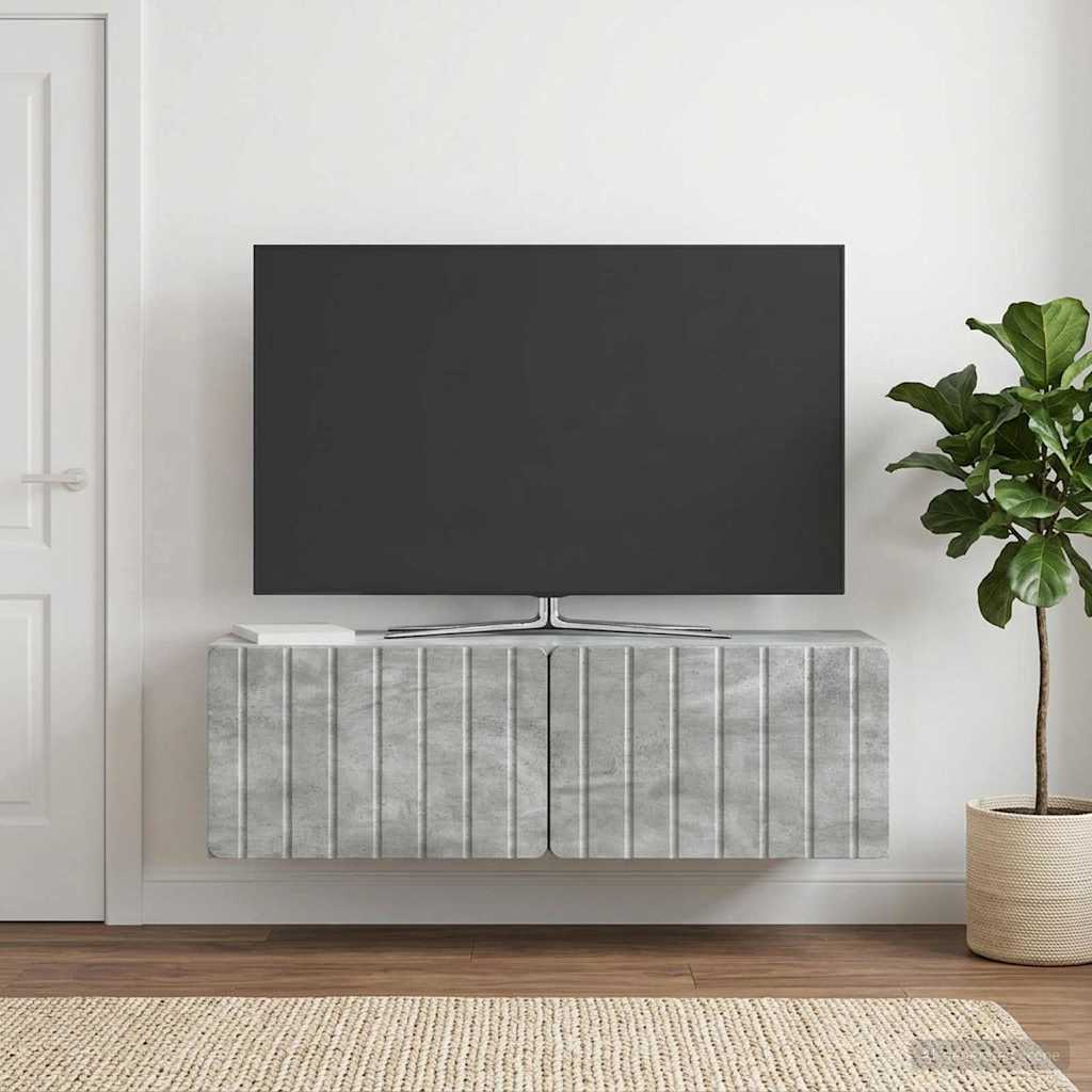Wandmontierter TV-Schrank 98 x 31 x 30 cm Betongrau