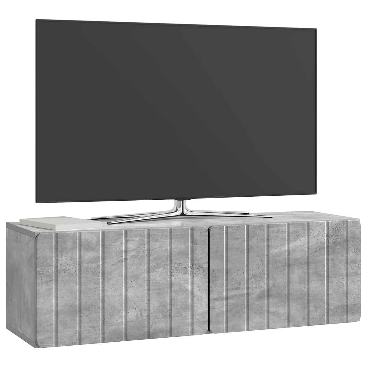Wandmontierter TV-Schrank 98 x 31 x 30 cm Betongrau