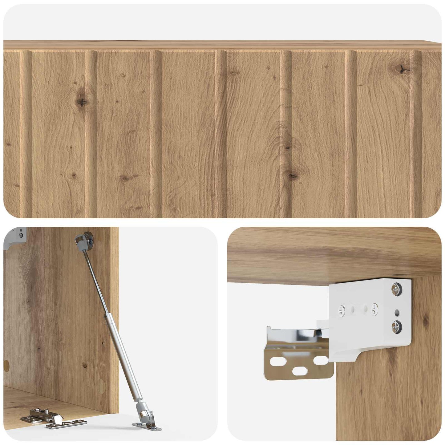 Wandmontierter TV-Schrank 98 x 31 x 30 cm Artisan-Eiche