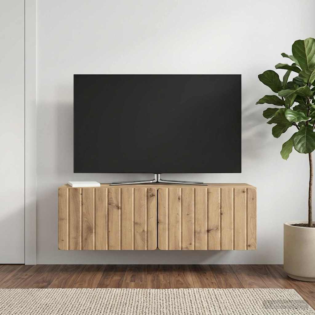Wandmontierter TV-Schrank 98 x 31 x 30 cm Artisan-Eiche