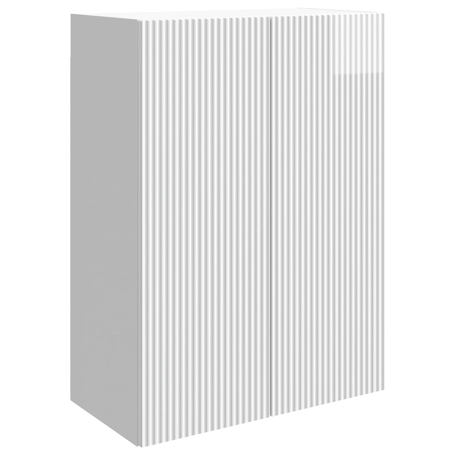Wandschrank 66 x 34,5 x 90 cm Holzwerkstoff Hochglanz Weiß