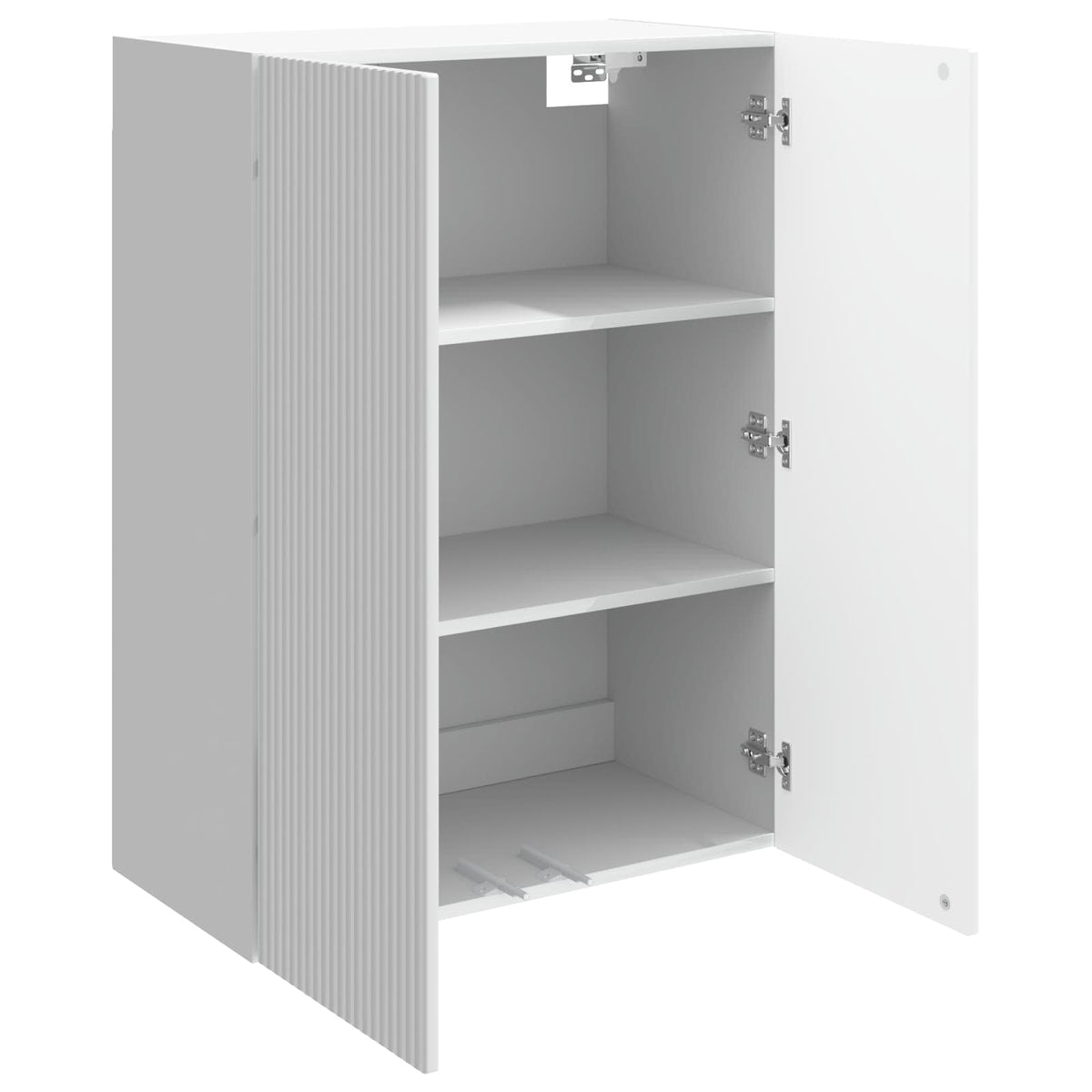 Wandschrank 66 x 34,5 x 90 cm Holzwerkstoff Hochglanz Weiß
