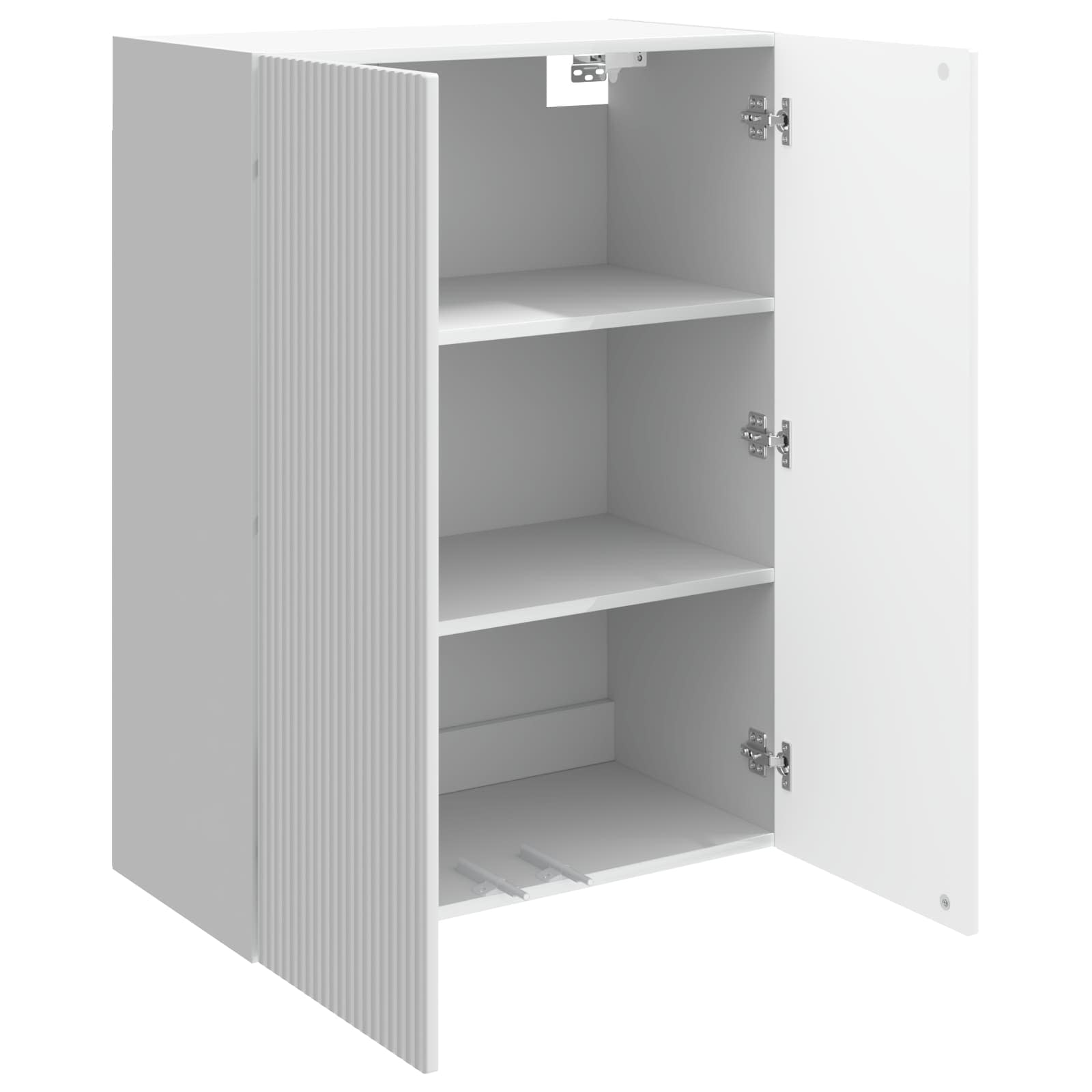 Wandschrank 66 x 34,5 x 90 cm Holzwerkstoff Hochglanz Weiß