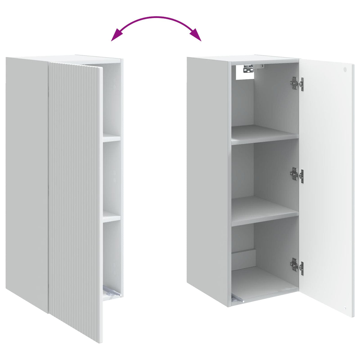 Wandschrank 33 x 34,5 x 90 cm Holzwerkstoff Weiß
