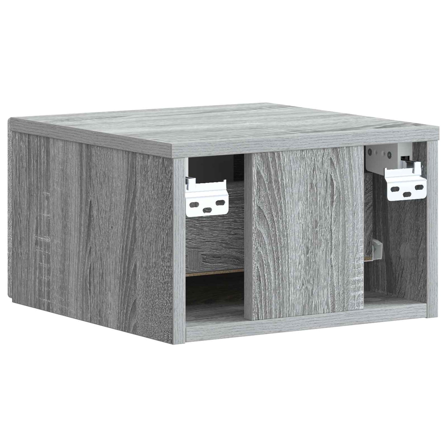 Wandmontierter Nachttisch 2 Stk. Sonoma-Grau 33 x 34,5 x 20 cm