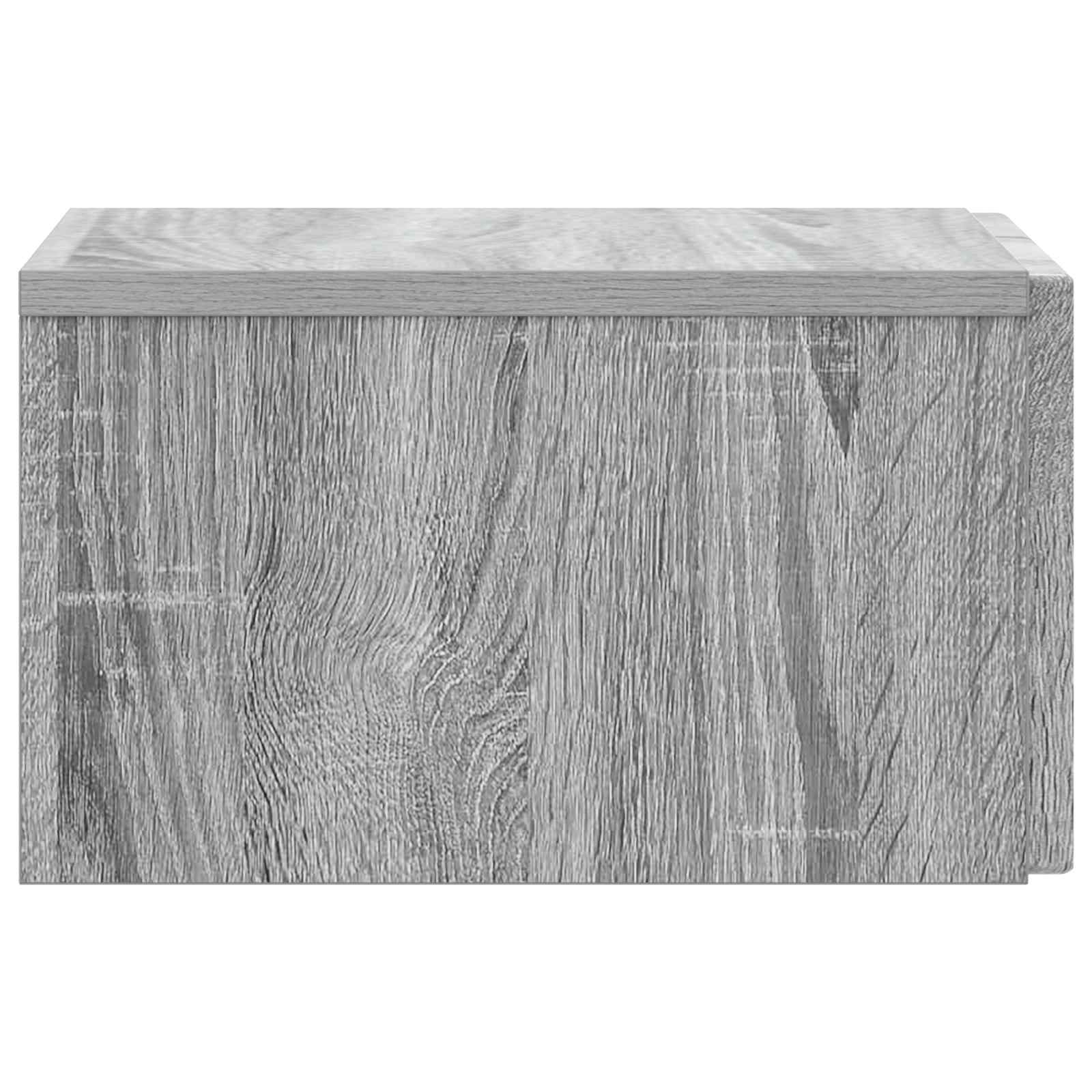 Wandmontierter Nachttisch 2 Stk. Sonoma-Grau 33 x 34,5 x 20 cm