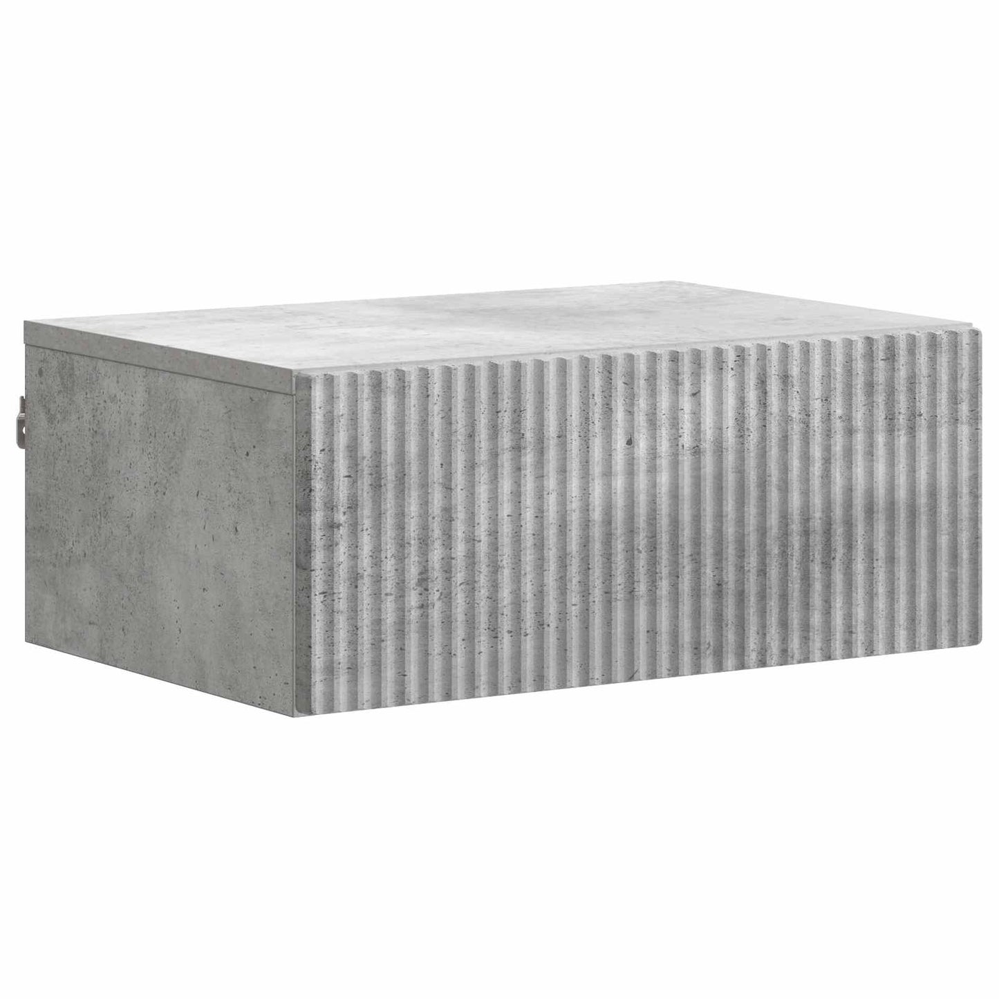 Wandmontierter Nachttisch 2 Stk. Betongrau 49 x 34,5 x 20 cm