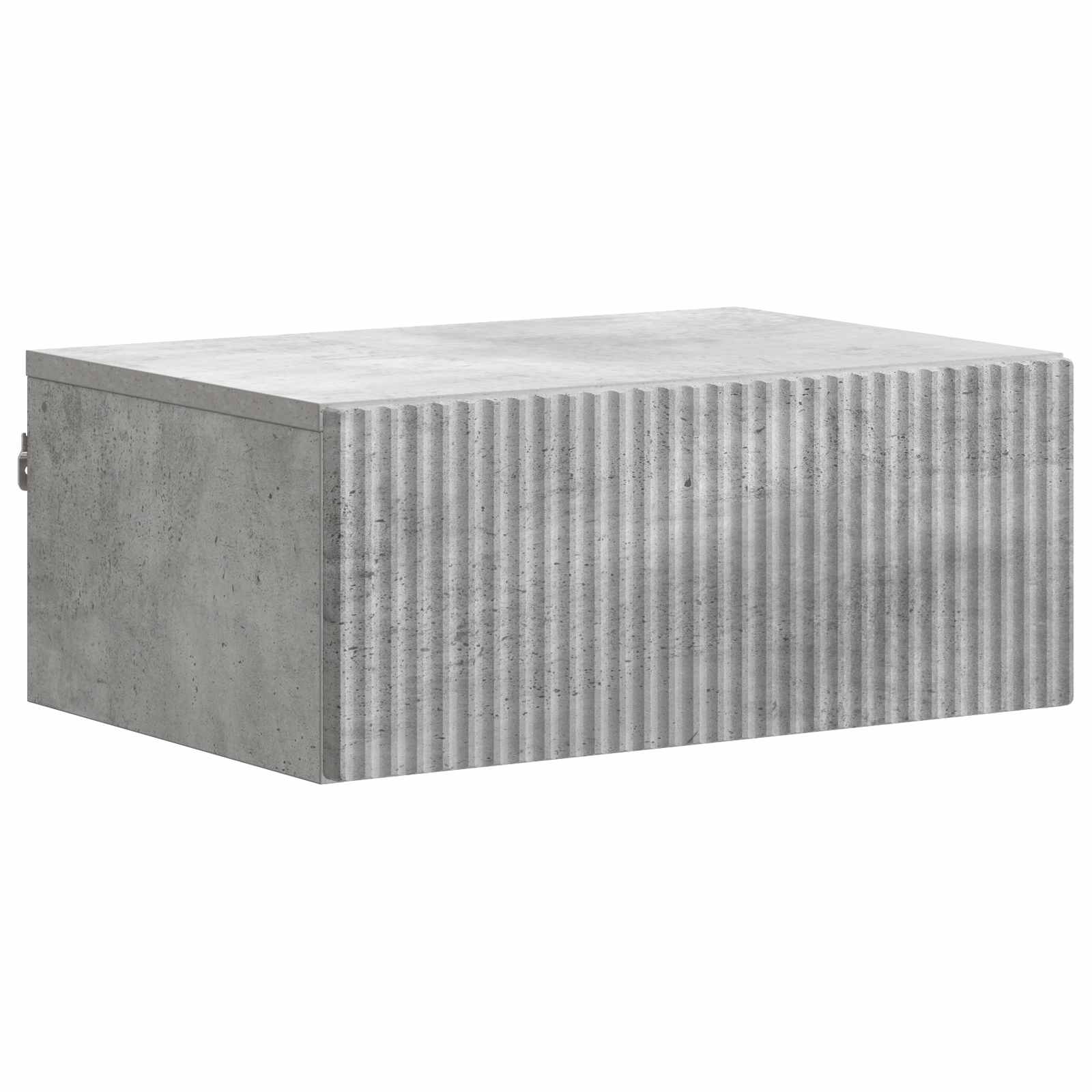 Wandmontierter Nachttisch 2 Stk. Betongrau 49 x 34,5 x 20 cm