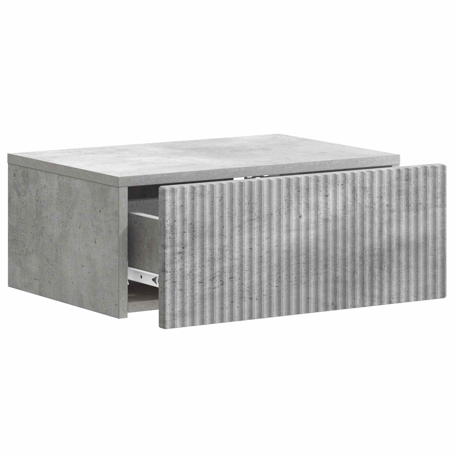Wandmontierter Nachttisch 2 Stk. Betongrau 49 x 34,5 x 20 cm
