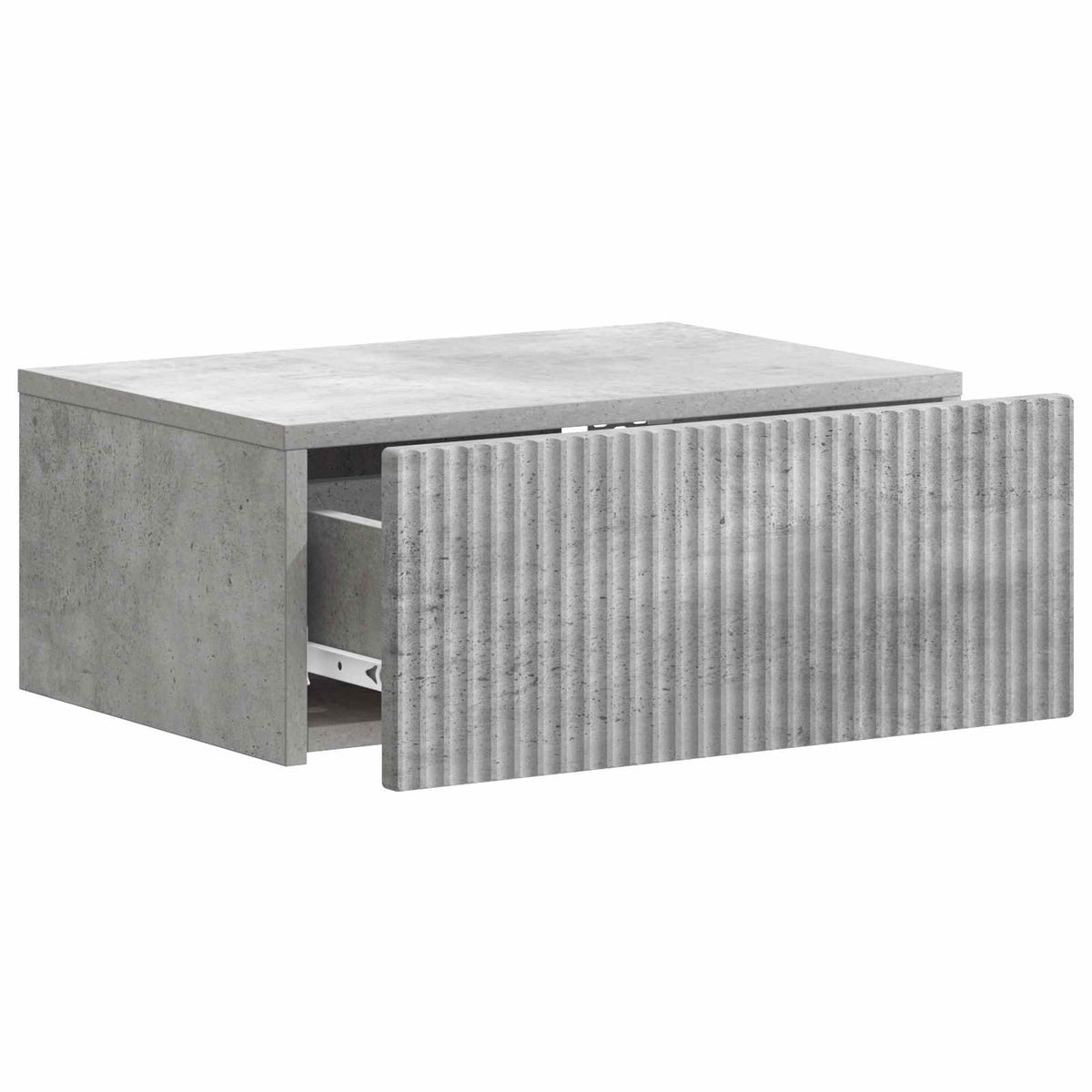 Wandmontierter Nachttisch 2 Stk. Betongrau 49 x 34,5 x 20 cm