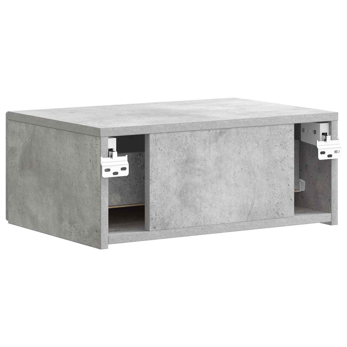 Wandmontierter Nachttisch 2 Stk. Betongrau 49 x 34,5 x 20 cm