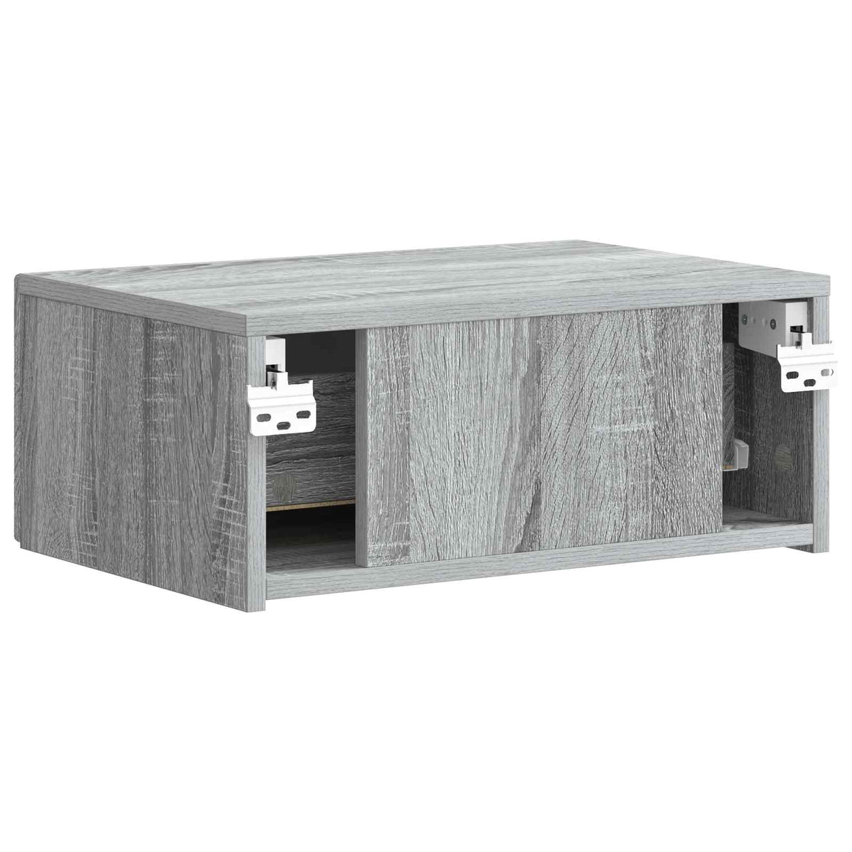 Wandmontierter Nachttisch 2 Stk. Sonoma-Grau 49 x 34,5 x 20 cm