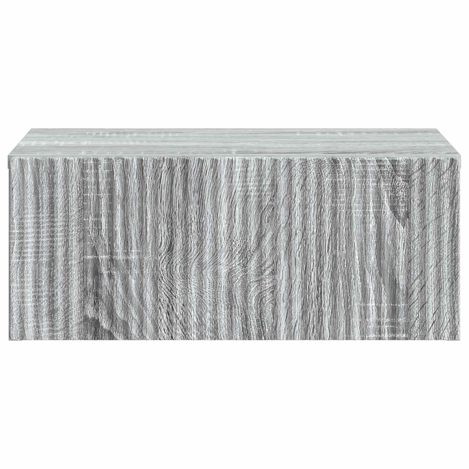 Wandmontierter Nachttisch 2 Stk. Sonoma-Grau 49 x 34,5 x 20 cm