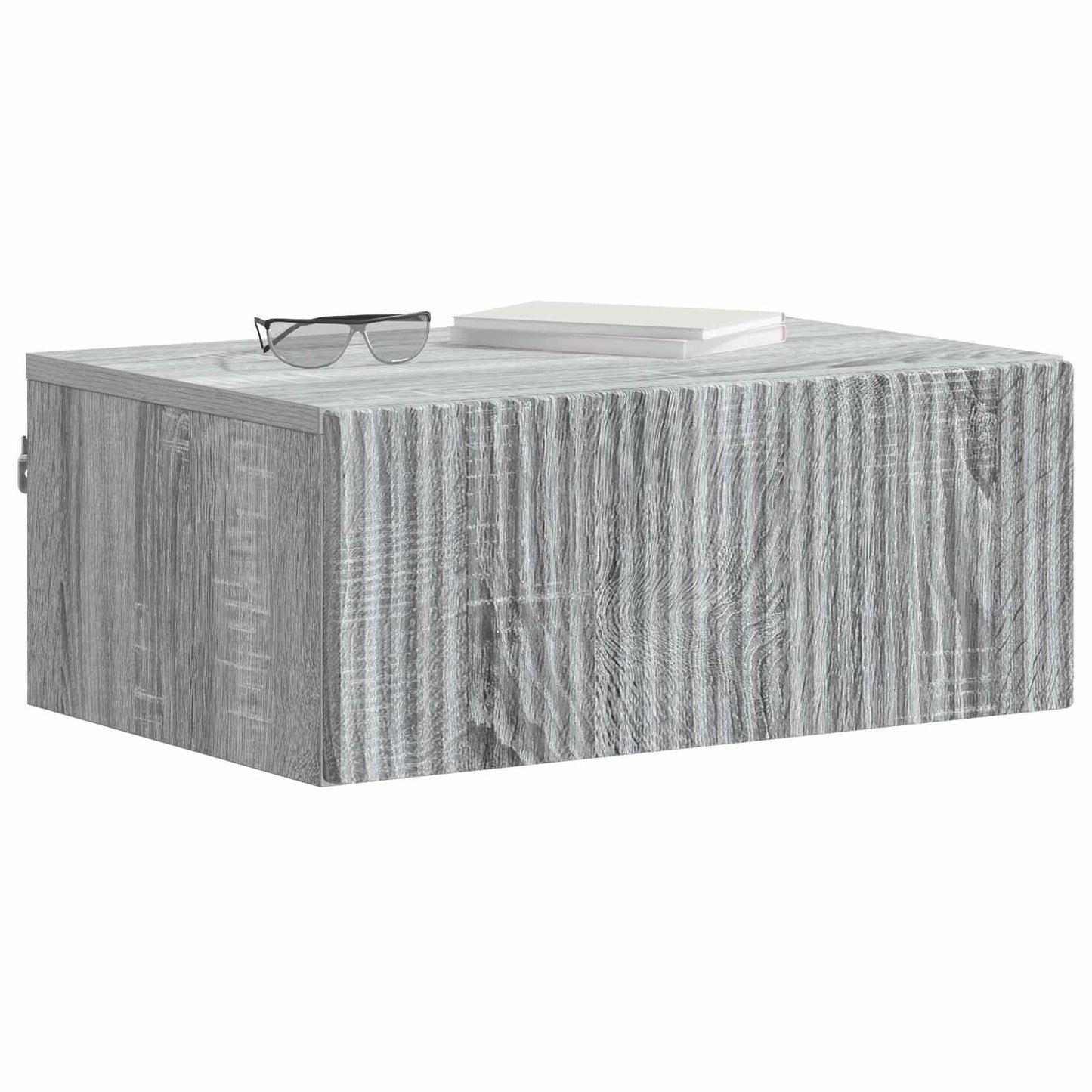 Wandmontierter Nachttisch 2 Stk. Sonoma-Grau 49 x 34,5 x 20 cm