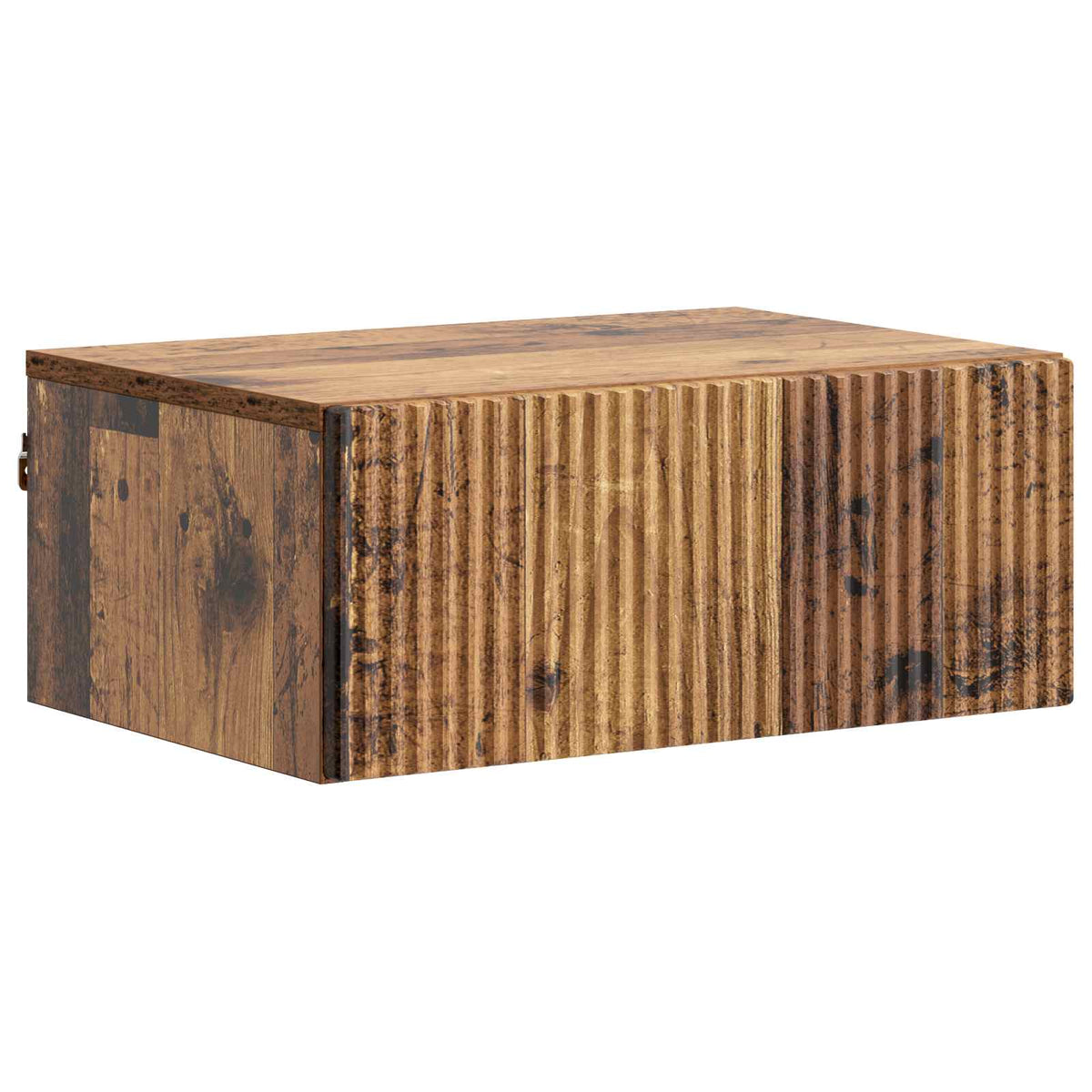 Wandmontierter Nachttisch 2 Stk. Altholz 49 x 34,5 x 20 cm