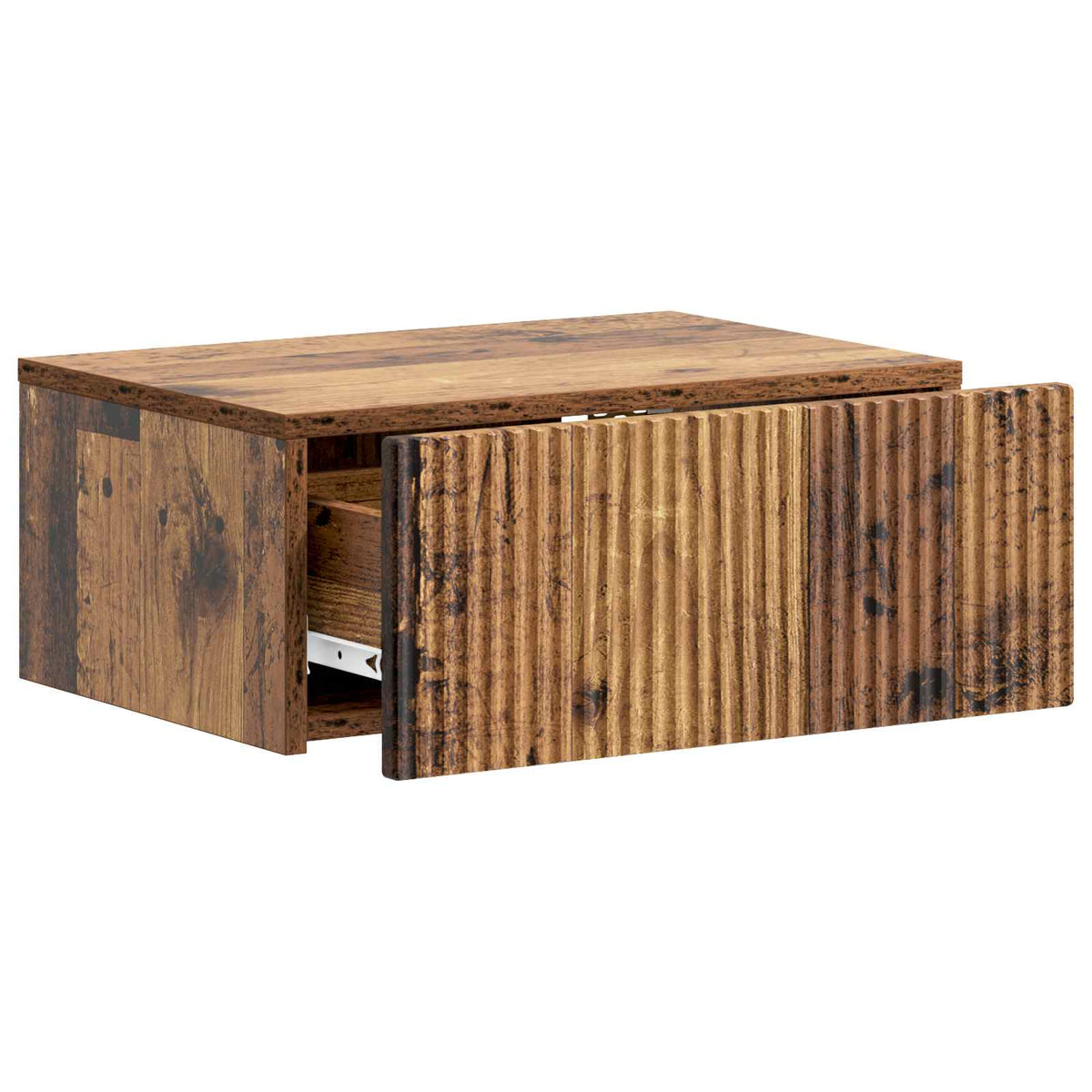 Wandmontierter Nachttisch 2 Stk. Altholz 49 x 34,5 x 20 cm