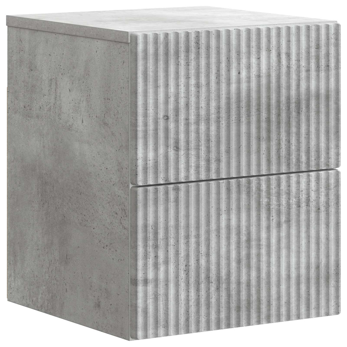 Wandmontierter Nachttisch 2 Stk. Betongrau 33 x 34,5 x 40 cm