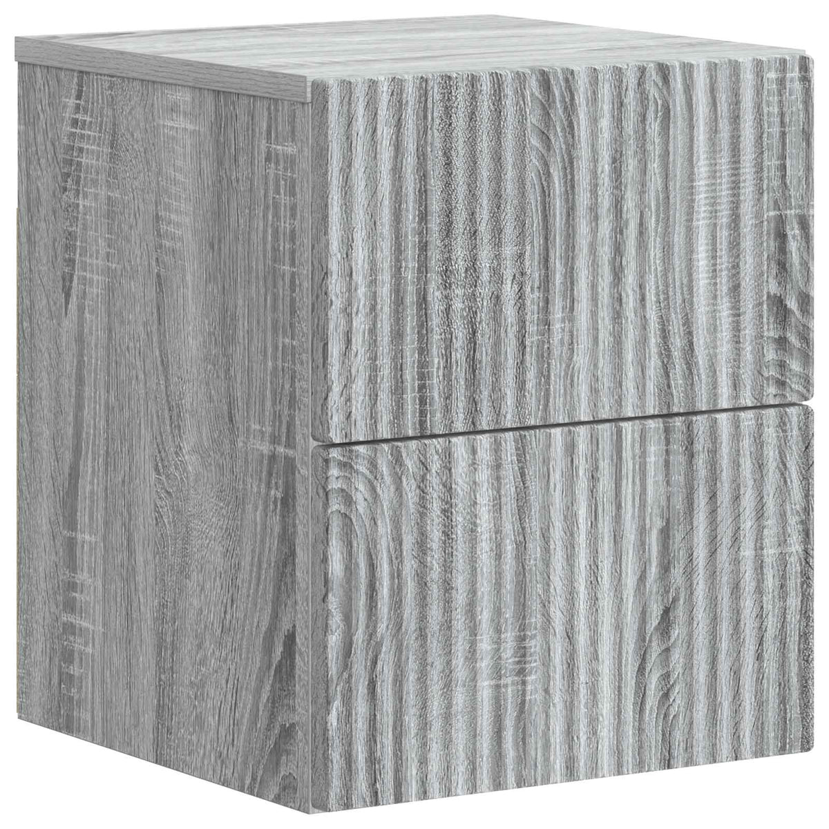 Wandmontierter Nachttisch 2 Stk. Sonoma-Grau 33 x 34,5 x 40 cm