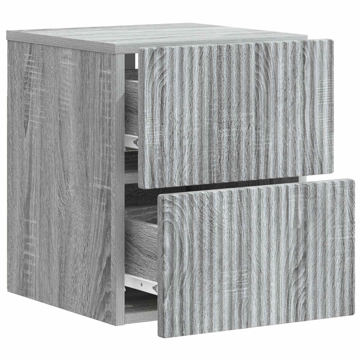Wandmontierter Nachttisch 2 Stk. Sonoma-Grau 33 x 34,5 x 40 cm
