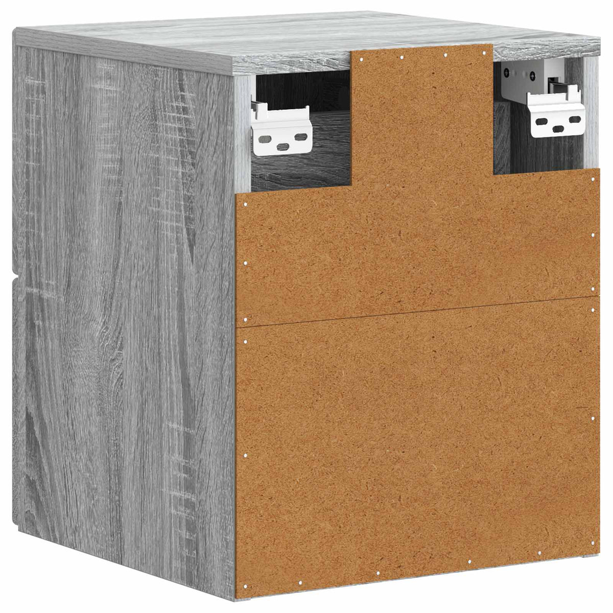 Wandmontierter Nachttisch 2 Stk. Sonoma-Grau 33 x 34,5 x 40 cm