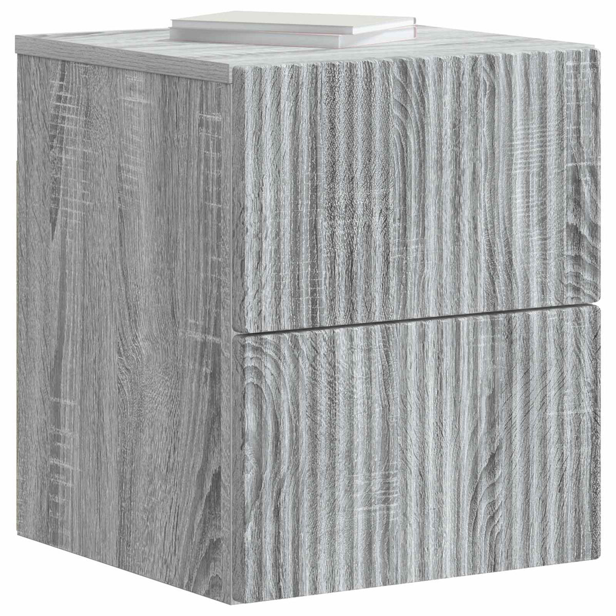 Wandmontierter Nachttisch 2 Stk. Sonoma-Grau 33 x 34,5 x 40 cm