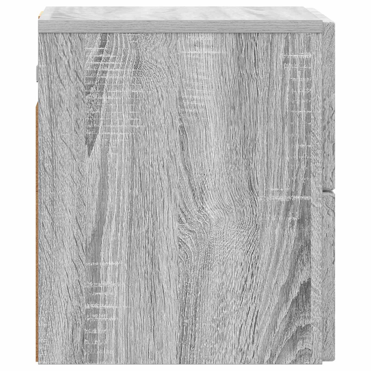 Wandmontierter Nachttisch 2 Stk. Sonoma-Grau 33 x 34,5 x 40 cm