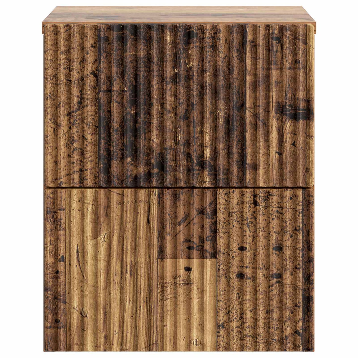 Wandmontierter Nachttisch 2 Stk. Altholz 33 x 34,5 x 40 cm
