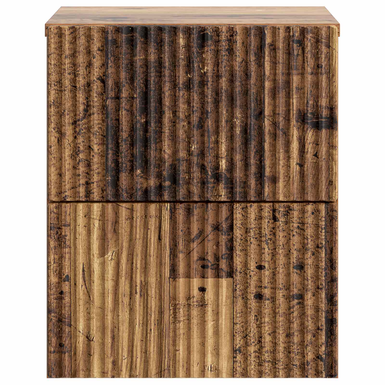 Wandmontierter Nachttisch 2 Stk. Altholz 33 x 34,5 x 40 cm