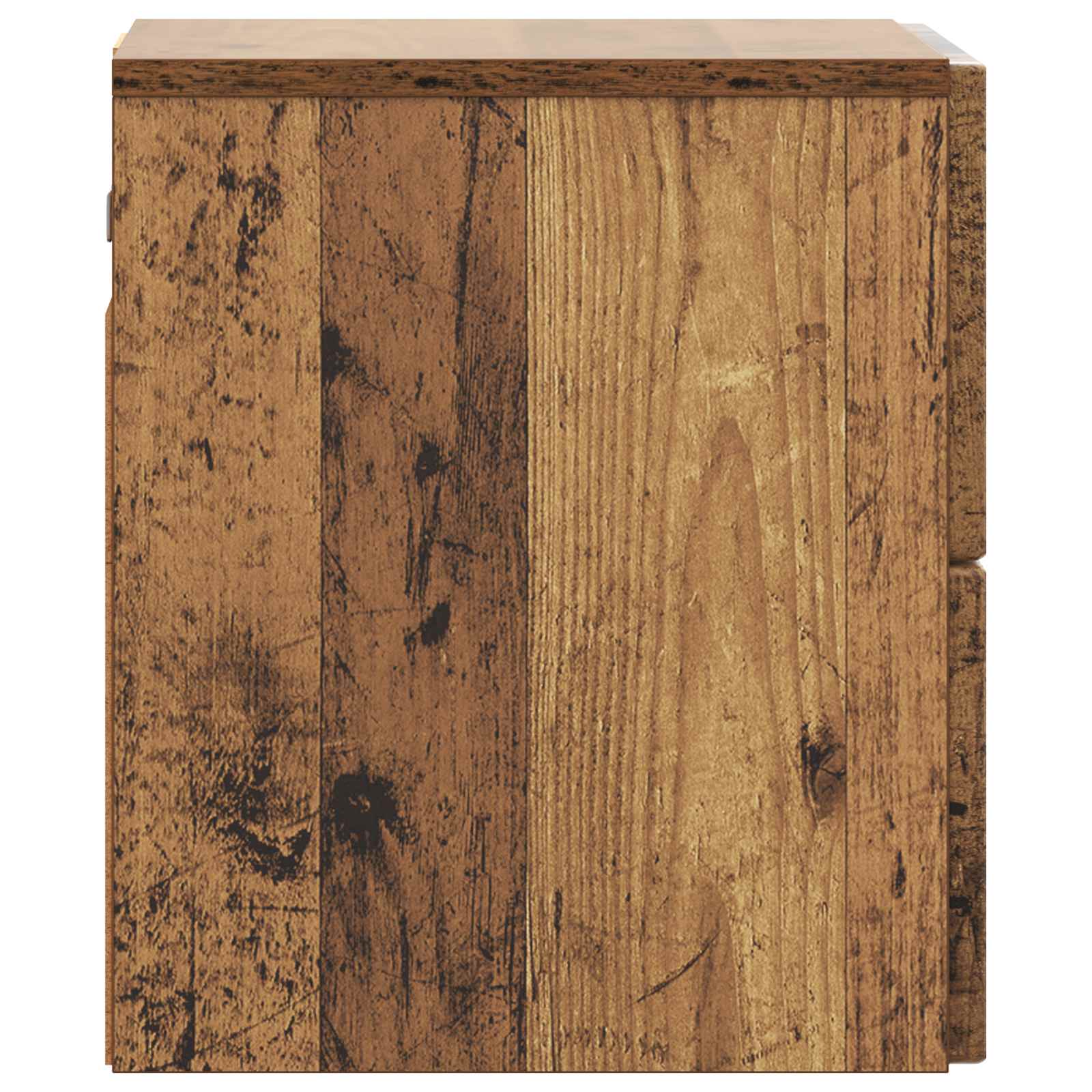 Wandmontierter Nachttisch 2 Stk. Altholz 33 x 34,5 x 40 cm