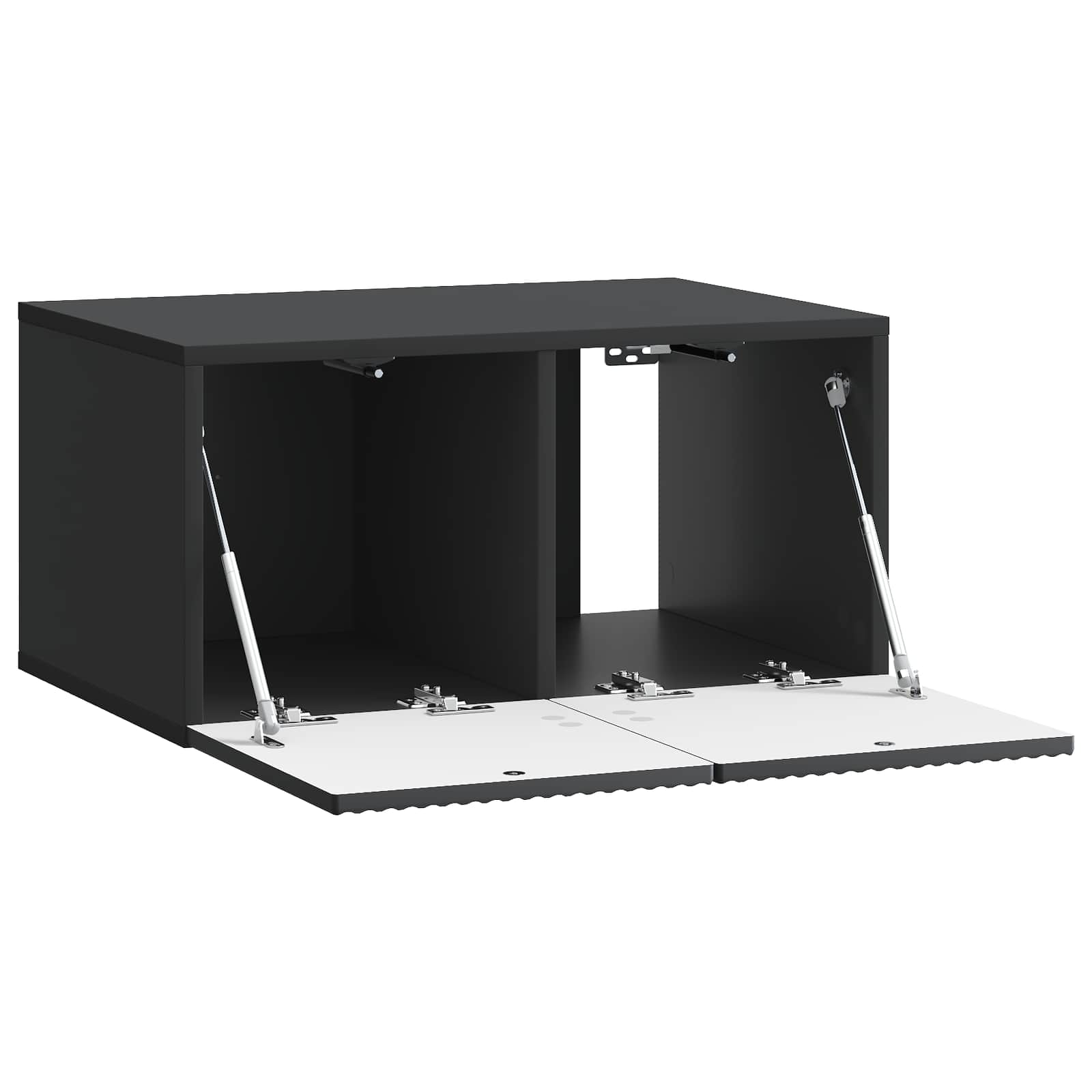 Wandmontierter TV-Schrank 59,5 x 41 x 30 cm Schwarz