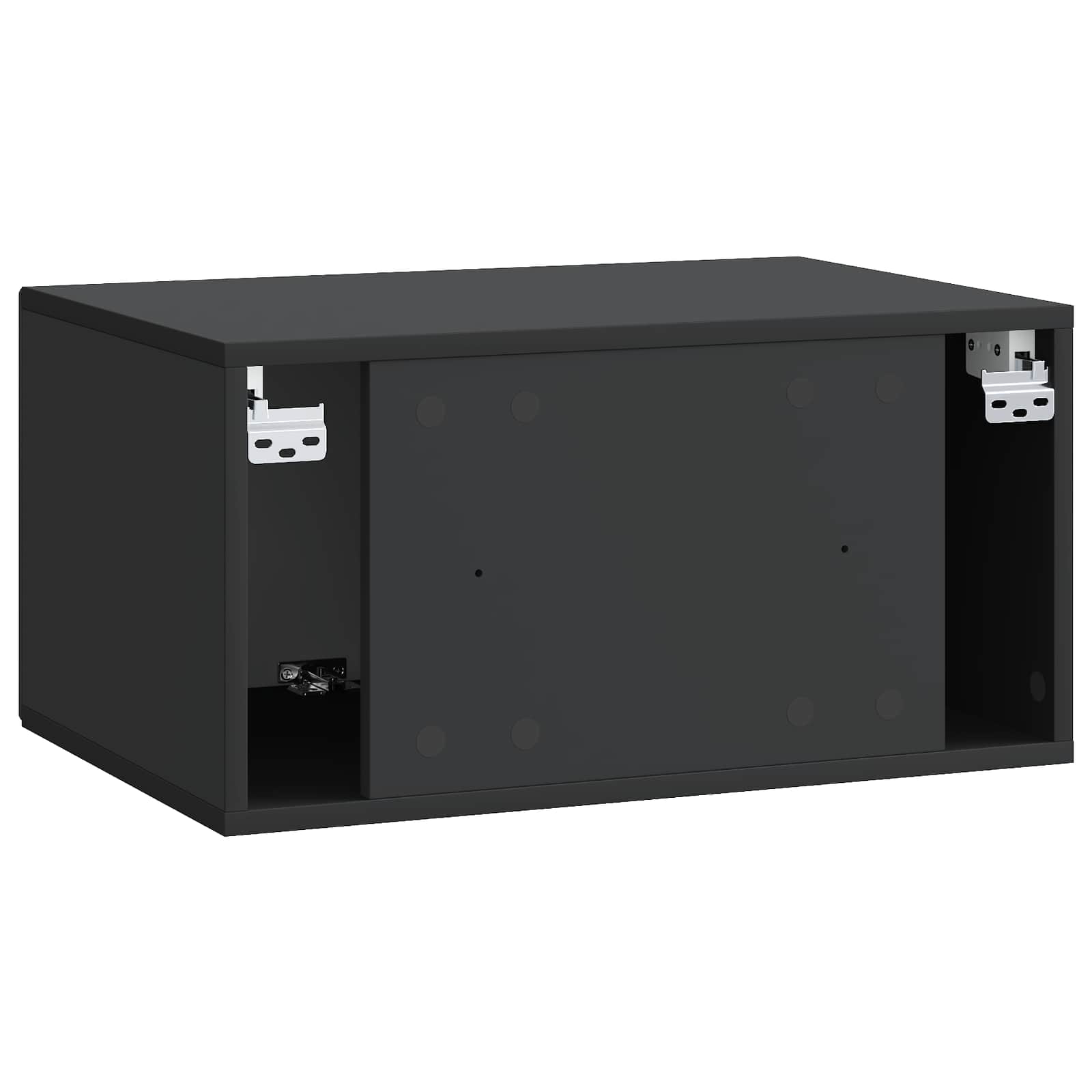 Wandmontierter TV-Schrank 59,5 x 41 x 30 cm Schwarz
